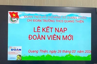 LỄ KẾT NẠP ĐOÀN VIÊN MỚI VÀ MÍT TINH KỶ NIỆM 95 NĂM NGÀY THÀNH LẬP ĐOÀN TNCS HỒ CHÍ MINH